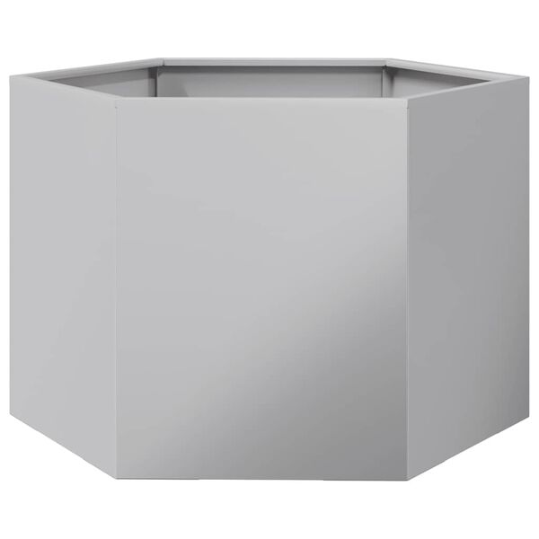 vidaXL Ζαρντινιέρα Κήπου Εξάγωνη 69x60x45 εκ. Γαλβανισμένο Χάλυβα