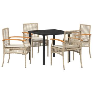vidaXL &Sigma;έ&tau; &phi;&alpha;&gamma;&eta;&tau;&omicron;ύ &gamma;&iota;&alpha; &kappa;ή&pi;&omicron; &mu;&epsilon; &mu;&alpha;&xi;&iota;&lambda;ά&rho;&iota; 5 pcs &Mu;&pi;&epsilon;&zeta; &kappa;&alpha;&iota; &Mu;&alpha;ύ&rho;&omicron; &Rho;&alpha;&tau;ά&nu;