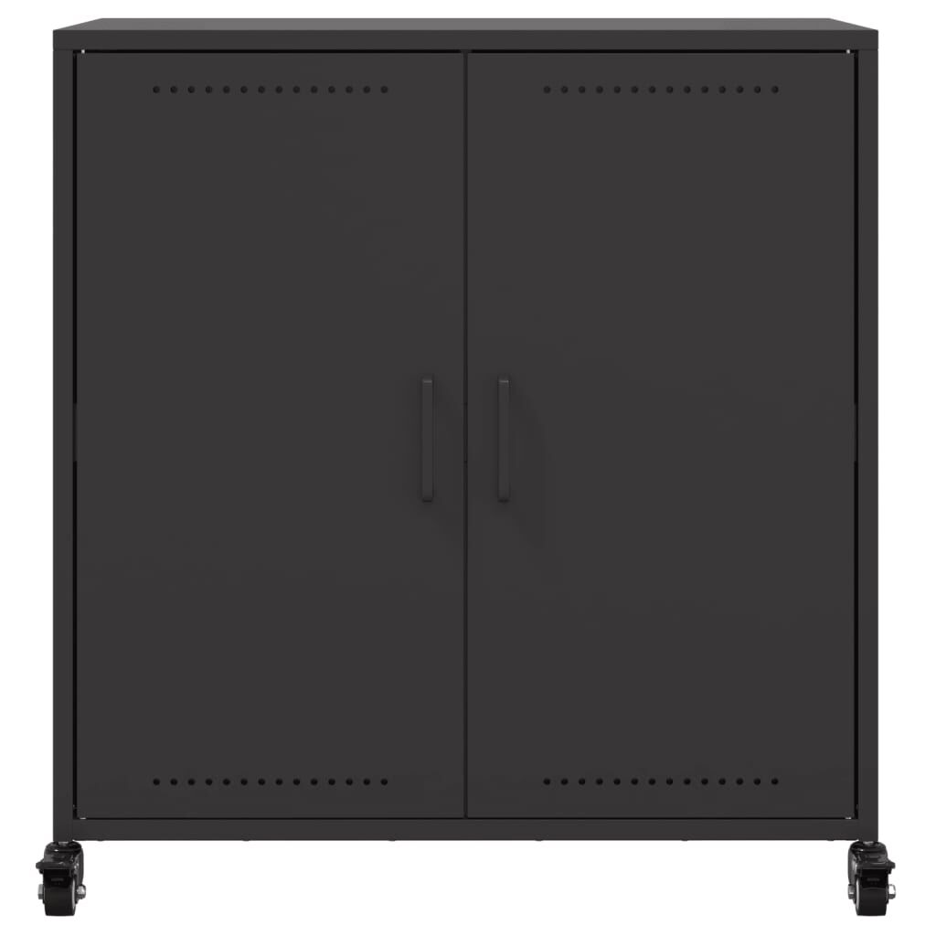 vidaXL Ντουλάπι Μαύρο 68x39x72 εκ. από Χάλυβα