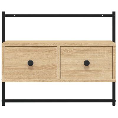 vidaXL Έπιπλο Τηλεόρασης Επιτοίχιο Sonoma Δρυς 60,5x30x51 εκ. Επ. Ξύλο