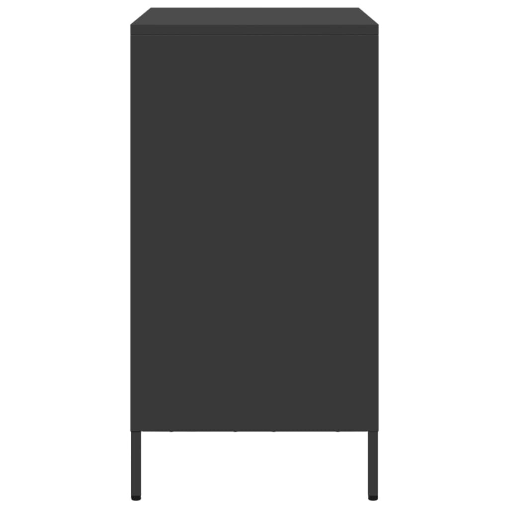 vidaXL Ντουλάπι Μαύρο 68x39x73,5 εκ. από Χάλυβα Ψυχρής Έλασης