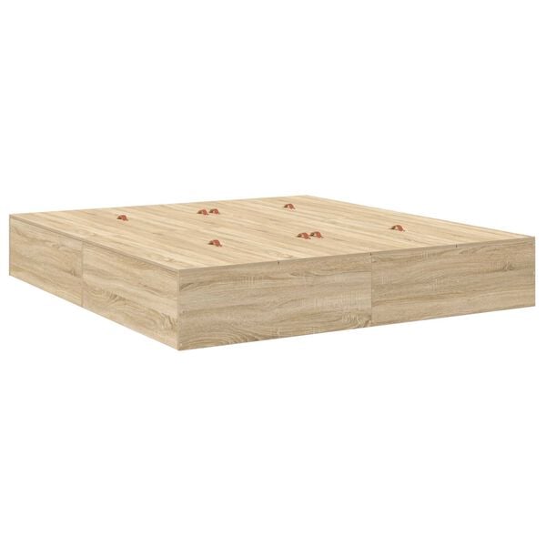 Κρεβάτι αποθήκευσης vidaXL από Sonoma Oak 200x200 εκ.