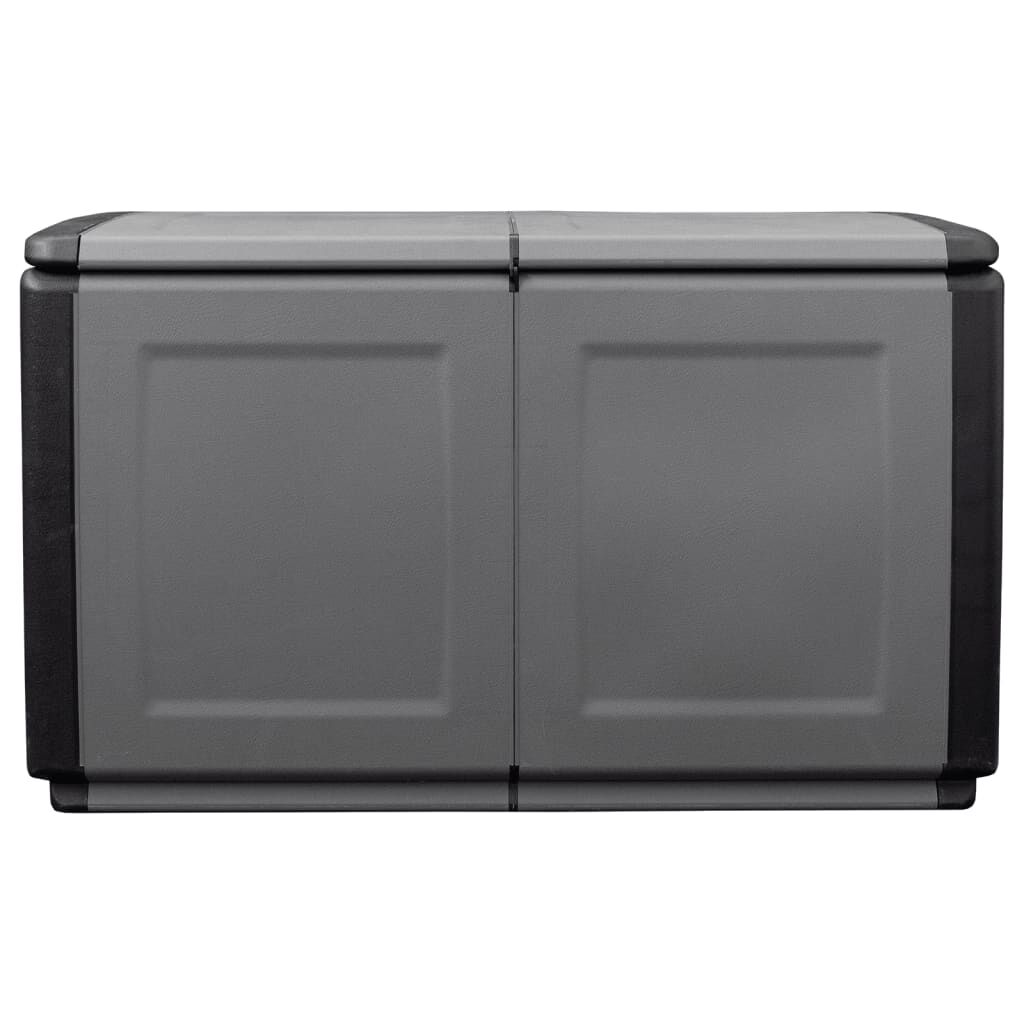 vidaXL Μπαούλο Αποθήκευσης Κήπου 96x53x57 εκ. Σκ. Γκρι/Μαύρο 230 Λίτρα