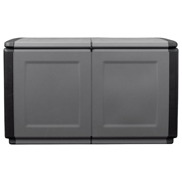 vidaXL Μπαούλο Αποθήκευσης Κήπου 96x53x57 εκ. Σκ. Γκρι/Μαύρο 230 Λίτρα