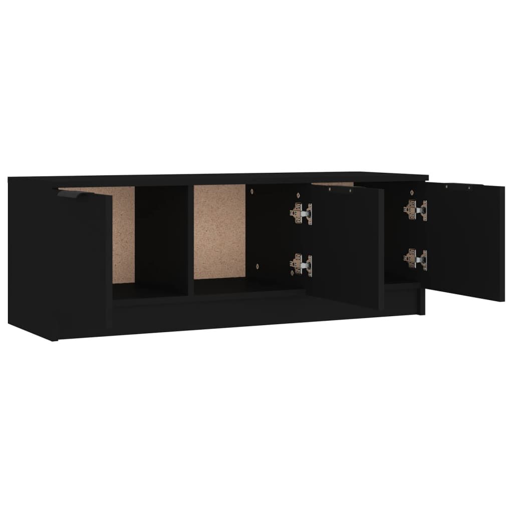 vidaXL Έπιπλο Τηλεόρασης Μαύρο 102x35x36,5 εκ. Επεξεργασμένο Ξύλο