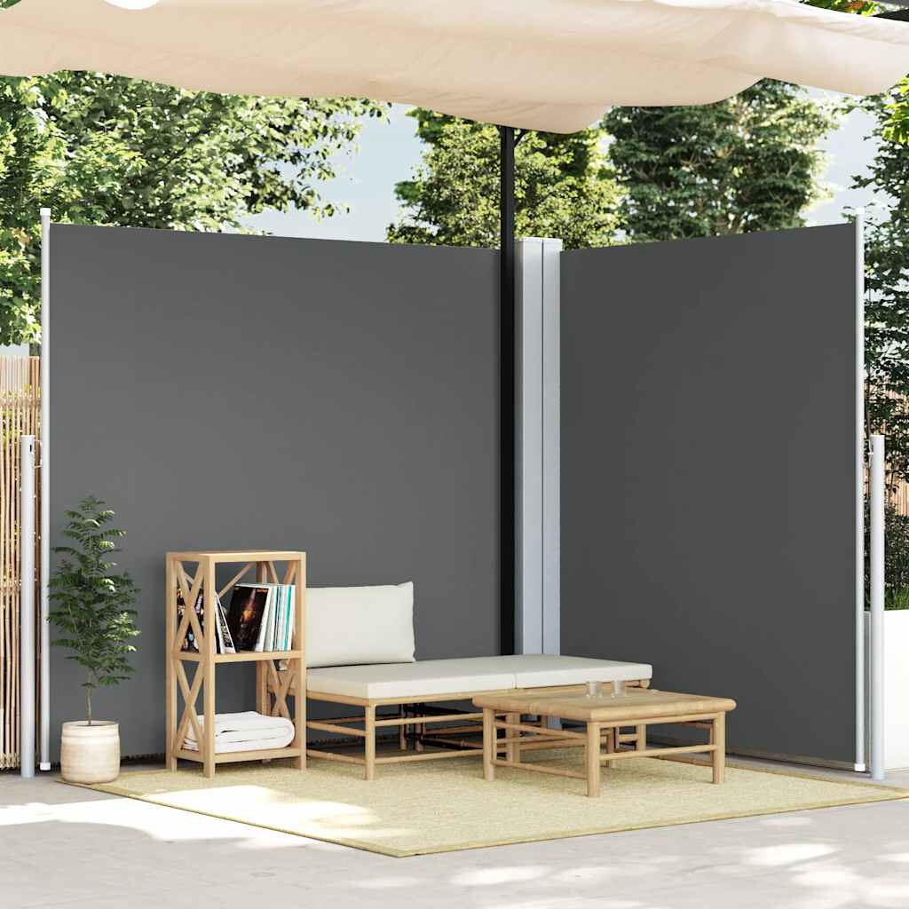 vidaXL Σκίαστρο Πλαϊνό Συρόμενο Ανθρακί 200 x 600 εκ.