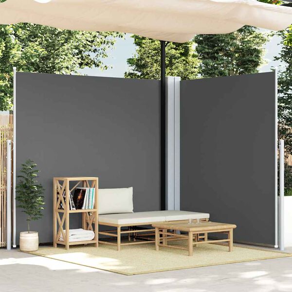vidaXL Σκίαστρο Πλαϊνό Συρόμενο Ανθρακί 200 x 600 εκ.