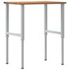 vidaXL Πάγκος Εργασίας Ανοιχτό Καφέ 80x60x(71,5-98) cm Μασίφ Ξύλο Δρυς