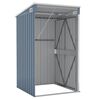 vidaXL Αποθήκη Κήπου Επιτοίχια Γκρι 118x100x178 εκ. Γαλβ. Χάλυβας
