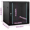 vidaXL Ντουλάπα δικτύου με αποθήκευση Μαύρο 60 x 45 x 65 εκ Ατσάλι