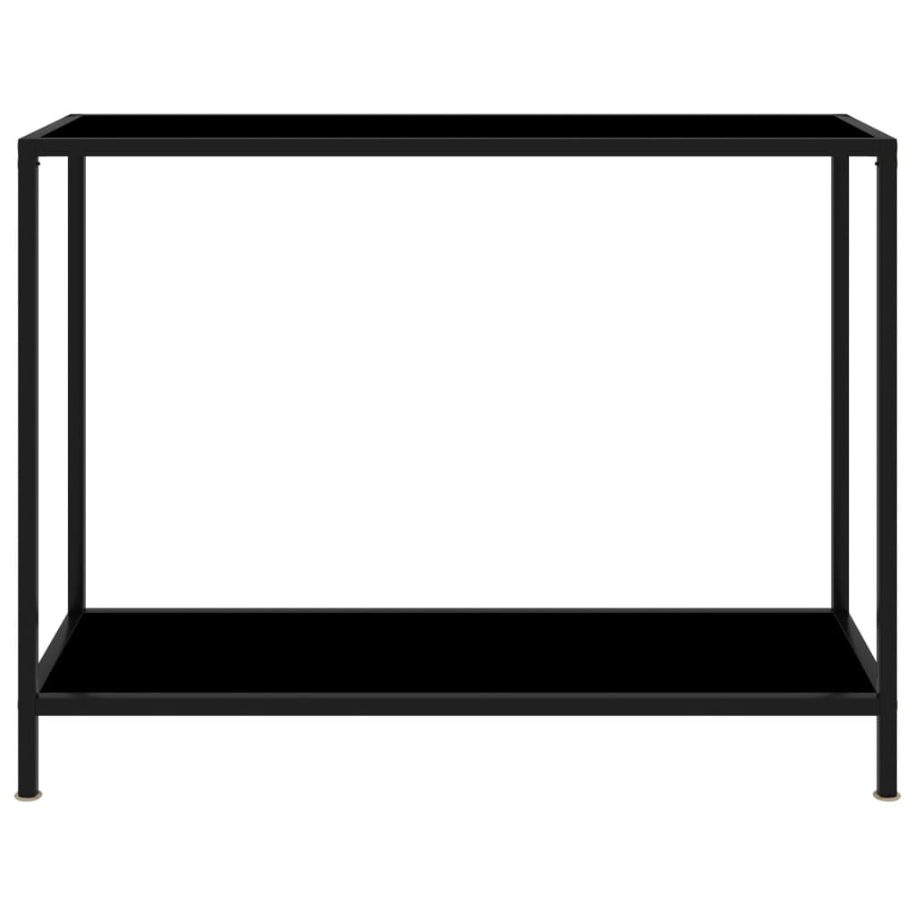 vidaXL Τραπέζι Κονσόλα Μαύρο 100 x 35 x 75 εκ. από Ψημένο Γυαλί