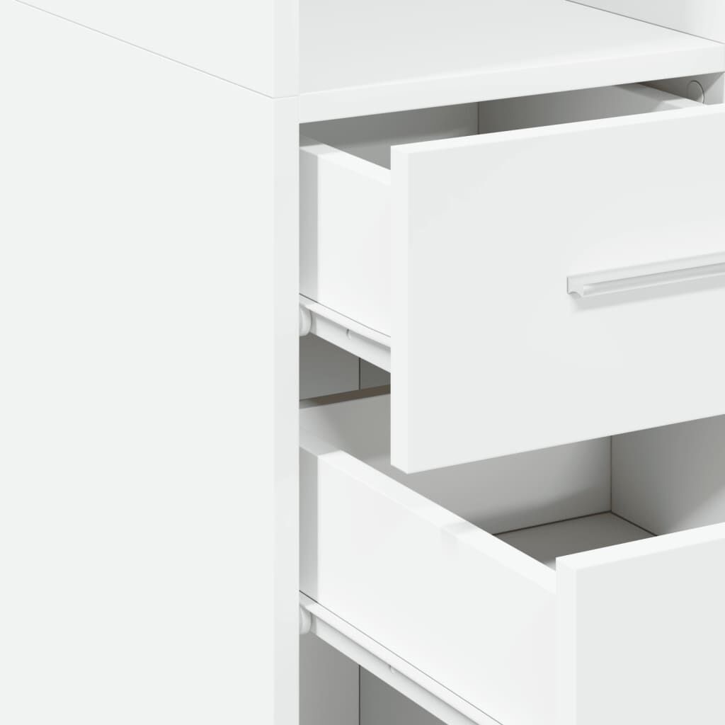vidaXL Ντουλάπι Λευκό 30x42,5x185 εκ. από Επεξεργασμένο Ξύλο