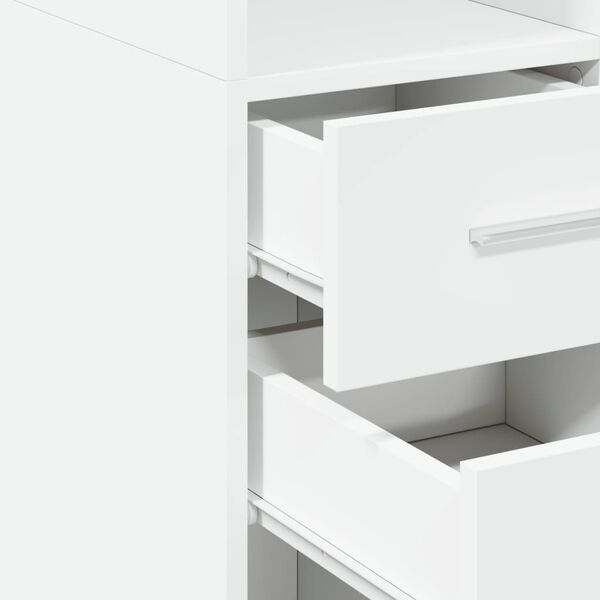 vidaXL Ντουλάπι Λευκό 30x42,5x185 εκ. από Επεξεργασμένο Ξύλο