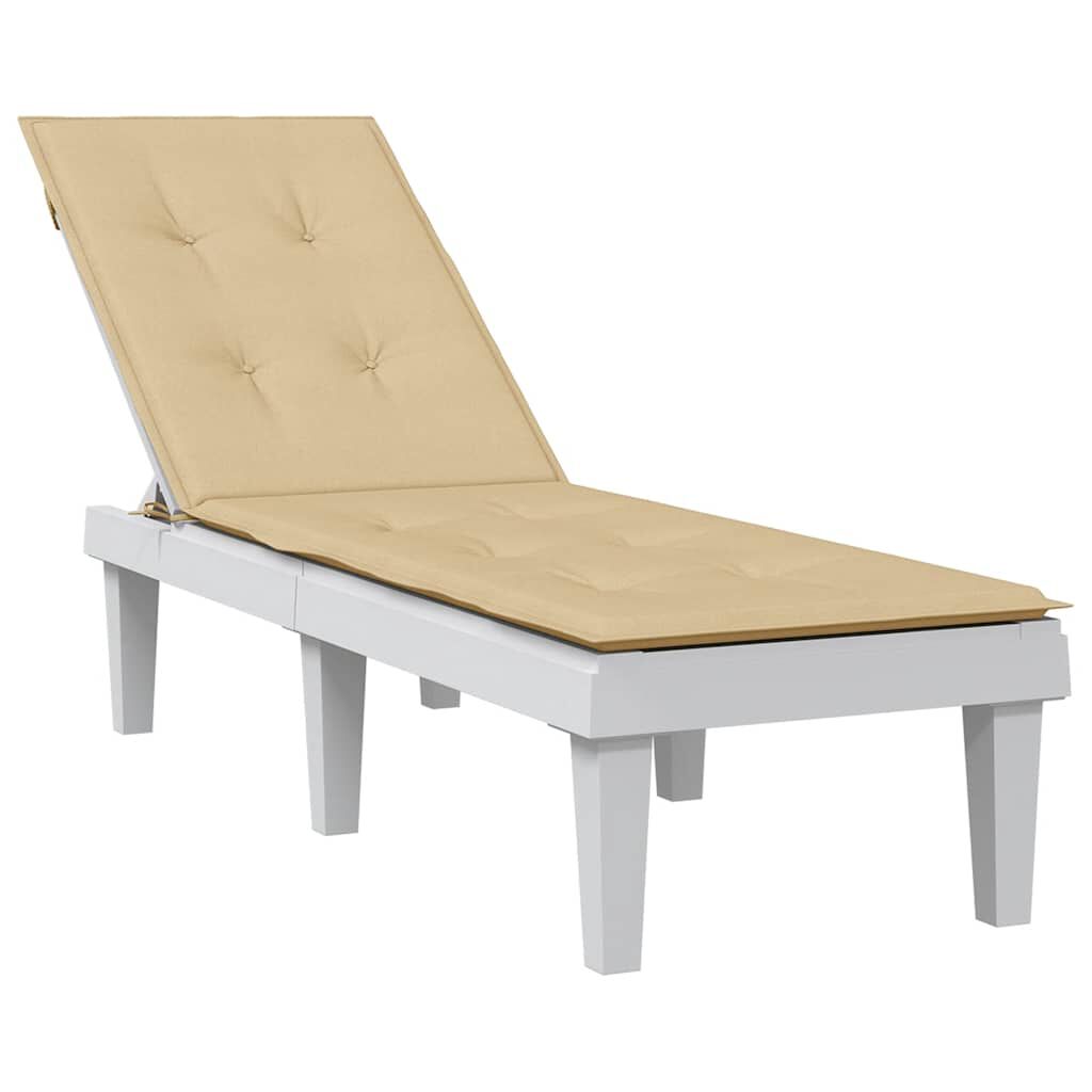 vidaXL Μαξιλάρι Σεζλόνγκ Μπεζ (75+105) x 50 x 4 εκ. Υφασμάτινη