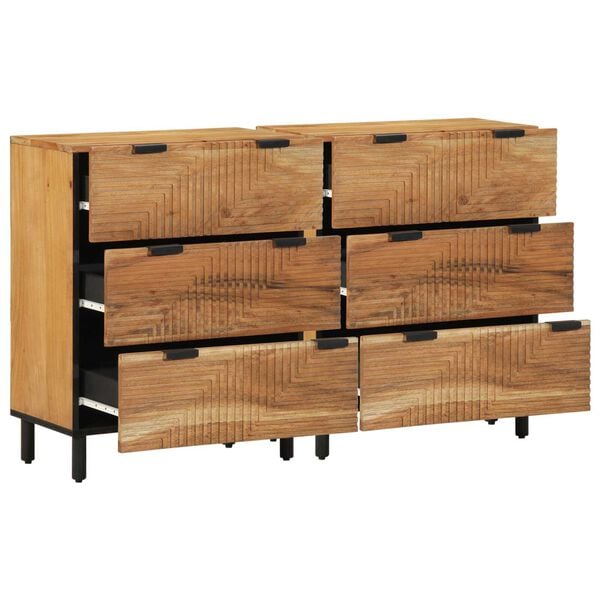 VidaXL Ντουλάπες 2 τεμάχια Καφέ 60x33x75 cm Μασίφ ξύλο ακακίας