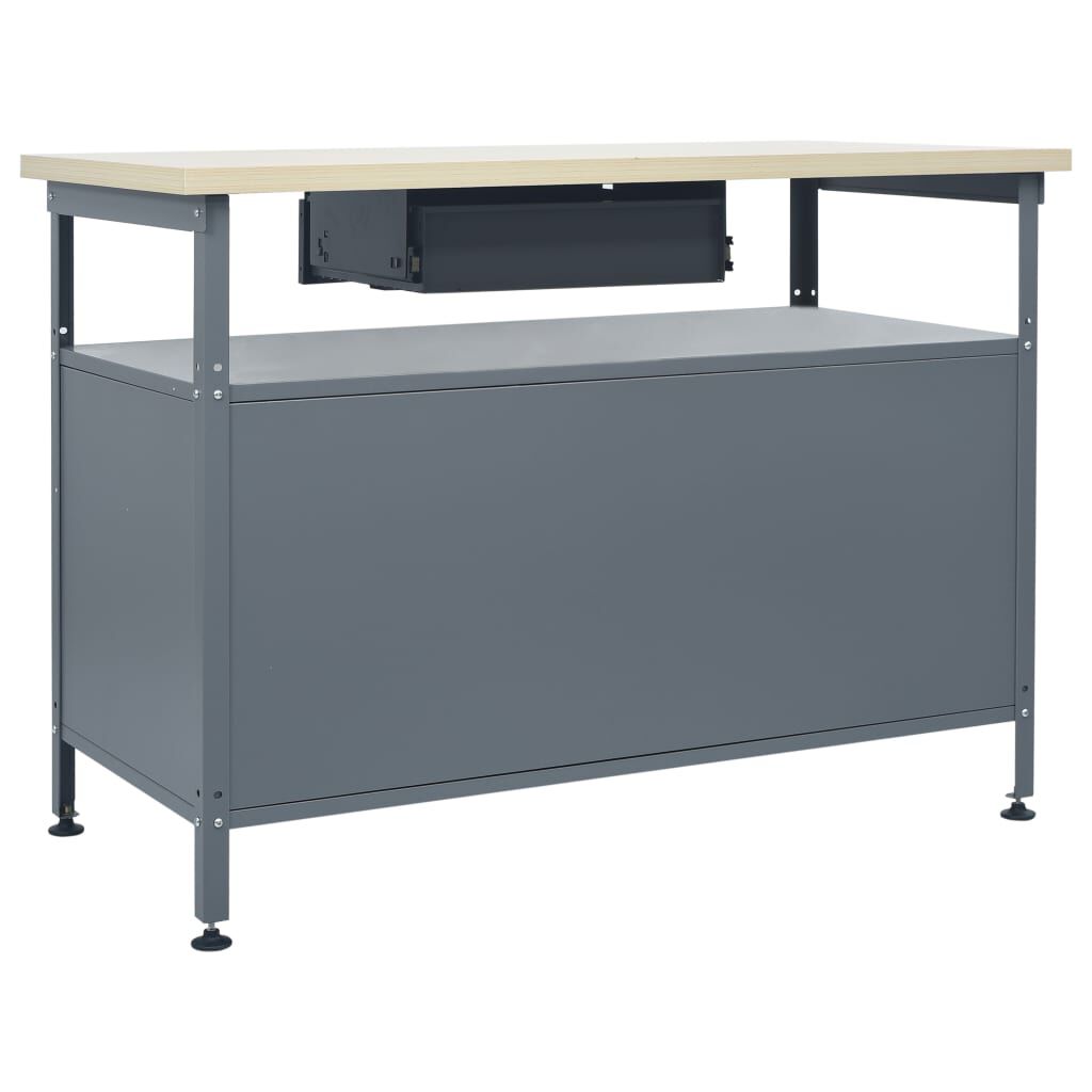 vidaXL Πάγκος Εργασίας Μαύρος 120 x 60 x 85 εκ. Ατσάλινος