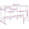 vidaXL Τραπέζι Μπαρ Λευκό 180 x 80 x 110 εκ. από Μασίφ Ξύλο Πεύκου