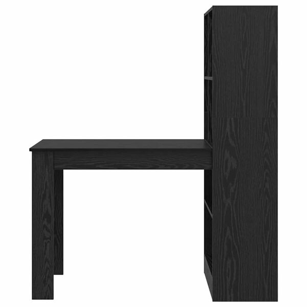 vidaXL Γραφείο Μαύρη δρυς 122 x 67 x 145 εκ. Επεξεργασμένο ξύλο