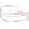 vidaXL &Kappa;&rho;&epsilon;&beta;ά&tau;&iota; Boxspring &mu;&epsilon; &Sigma;&tau;&rho;ώ&mu;&alpha; & LED &Sigma;&kappa;. &Pi;&rho;ά&sigma;&iota;&nu;&omicron; 200x200&epsilon;&kappa; &Beta;&epsilon;&lambda;&omicron;ύ&delta;&omicron;