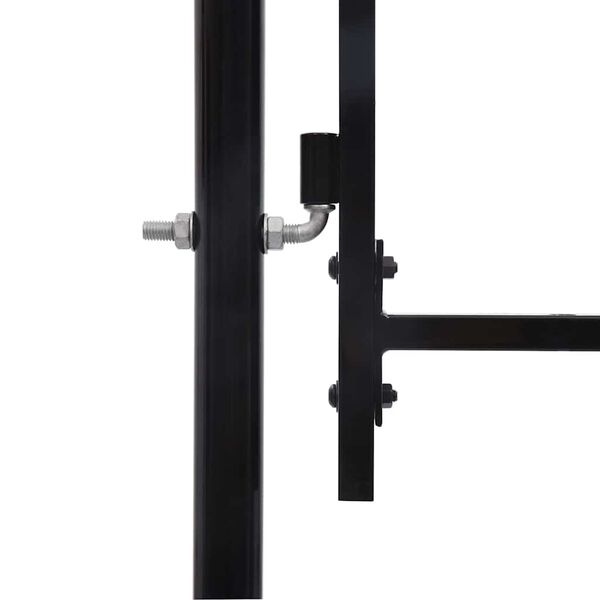 vidaXL Πύλη Κήπου Μαύρο 175 x 400 εκ