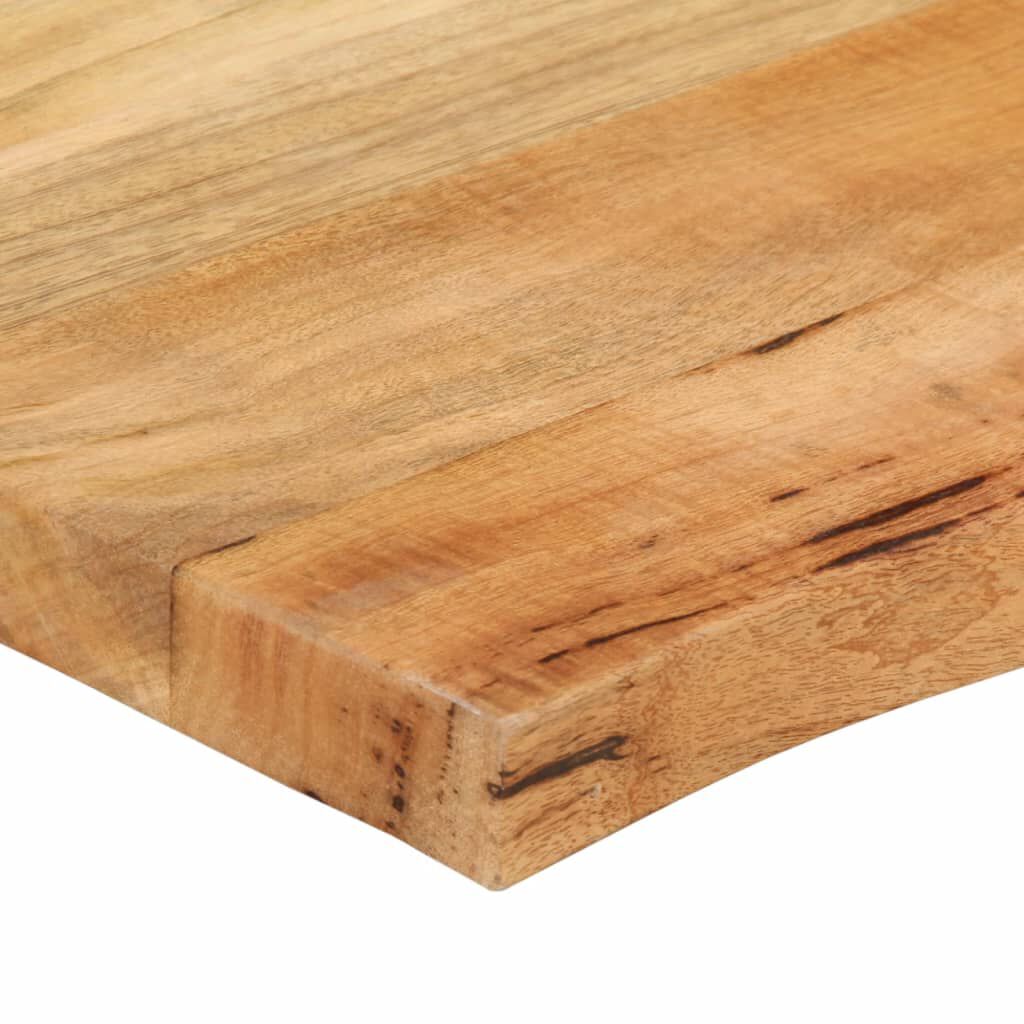 vidaXL Επιφάνεια Τραπεζιού 80x60x2,5 εκ. Live Edge Μασίφ Ξύλο Μάνγκο