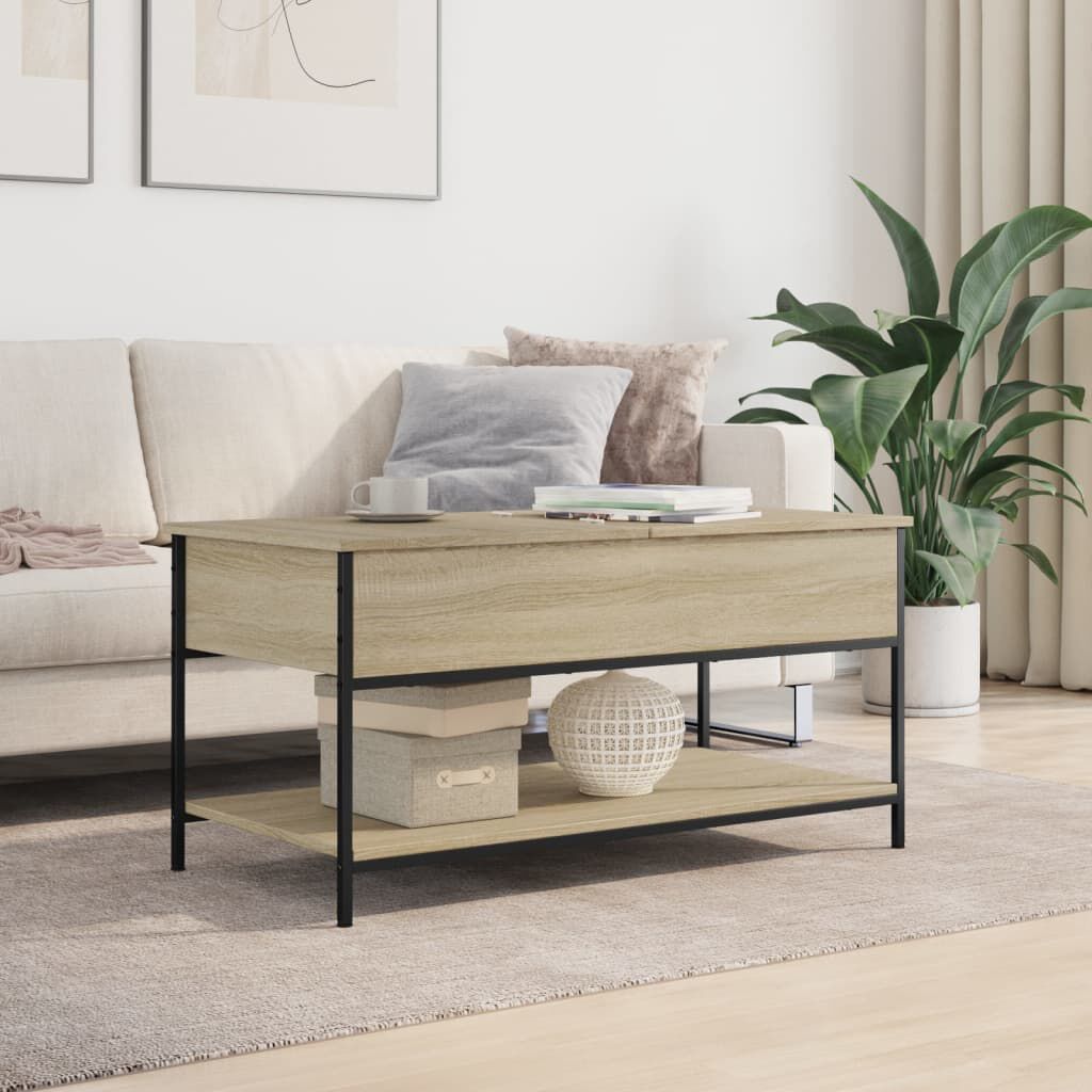 vidaXL Τραπεζάκι Σαλονιού Sonoma Δρυς 100x50x50 εκ. Επεξεργασμένο Ξύλο