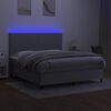 vidaXL &Kappa;&rho;&epsilon;&beta;ά&tau;&iota; Boxspring &mu;&epsilon; &Sigma;&tau;&rho;ώ&mu;&alpha; & LED &Alpha;&nu;.&Gamma;&kappa;&rho;&iota; 180x200&epsilon;&kappa;. &Upsilon;&phi;&alpha;&sigma;&mu;ά&tau;&iota;&nu;&omicron;