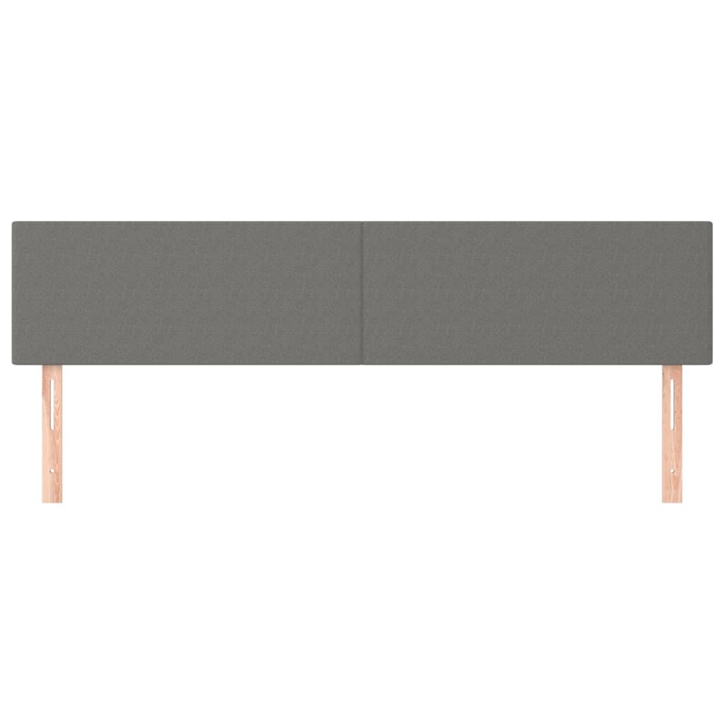 vidaXL Κεφαλάρια Κρεβατιού 2 τεμ. Σκ. Γκρι 80 x 5 x 78/88εκ.Υφασμάτινο