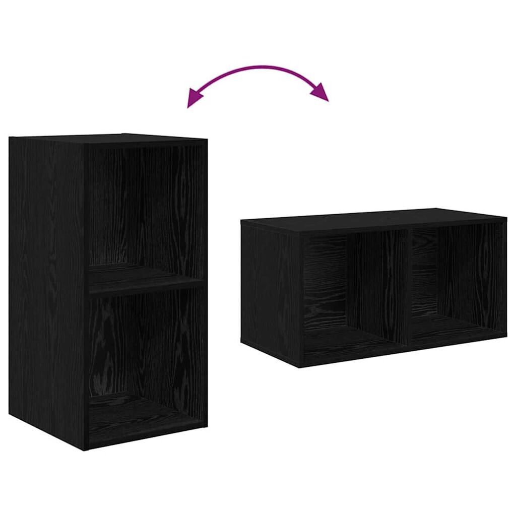 vidaXL Σετ Τηλεοπτικού Κάδου 3 pcs Μαύρη δρυς 37 x 37 x 107 εκ