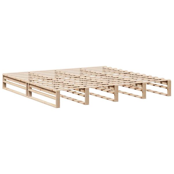 vidaXL Σκελετός Κρεβατιού Χωρίς Στρώμα 180x200 εκ Μασίφ Ξύλο Πεύκου