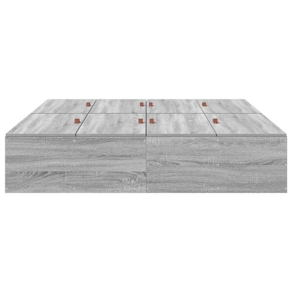 vidaXL Κρεβάτι Αποθήκευσης Γκρι Sonoma 140 x 200 εκ
