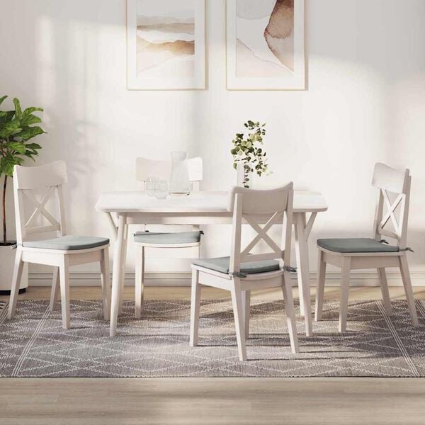 vidaXL Μαξιλάρια καθισμάτων 4 pcs Ανοιχτό γκρι 40 x 40 x 3 cm