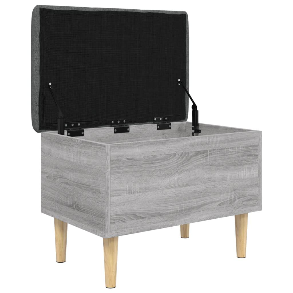 vidaXL Παγκάκι Αποθήκευσης Γκρι Sonoma 62x42x46 εκ. Επεξεργασμένο Ξύλο
