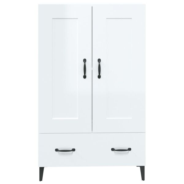 vidaXL Ντουλάπα Γυαλιστερό Λευκό 70x31x115 εκ. από Επεξεργασμένο Ξύλο