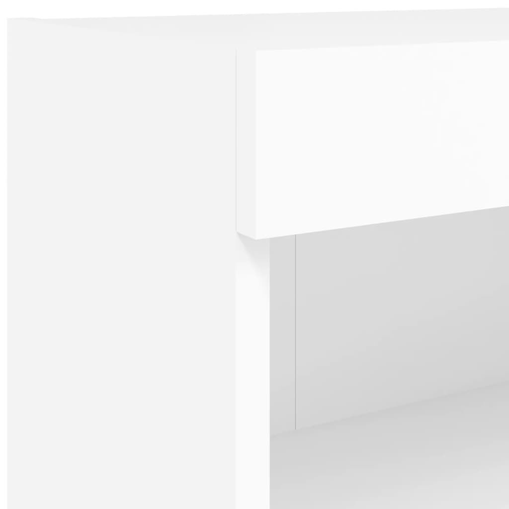 vidaXL Έπιπλα Τοίχου Τηλεόρασης με LED 2 Τεμ. Λευκά 60x30x40 εκ.