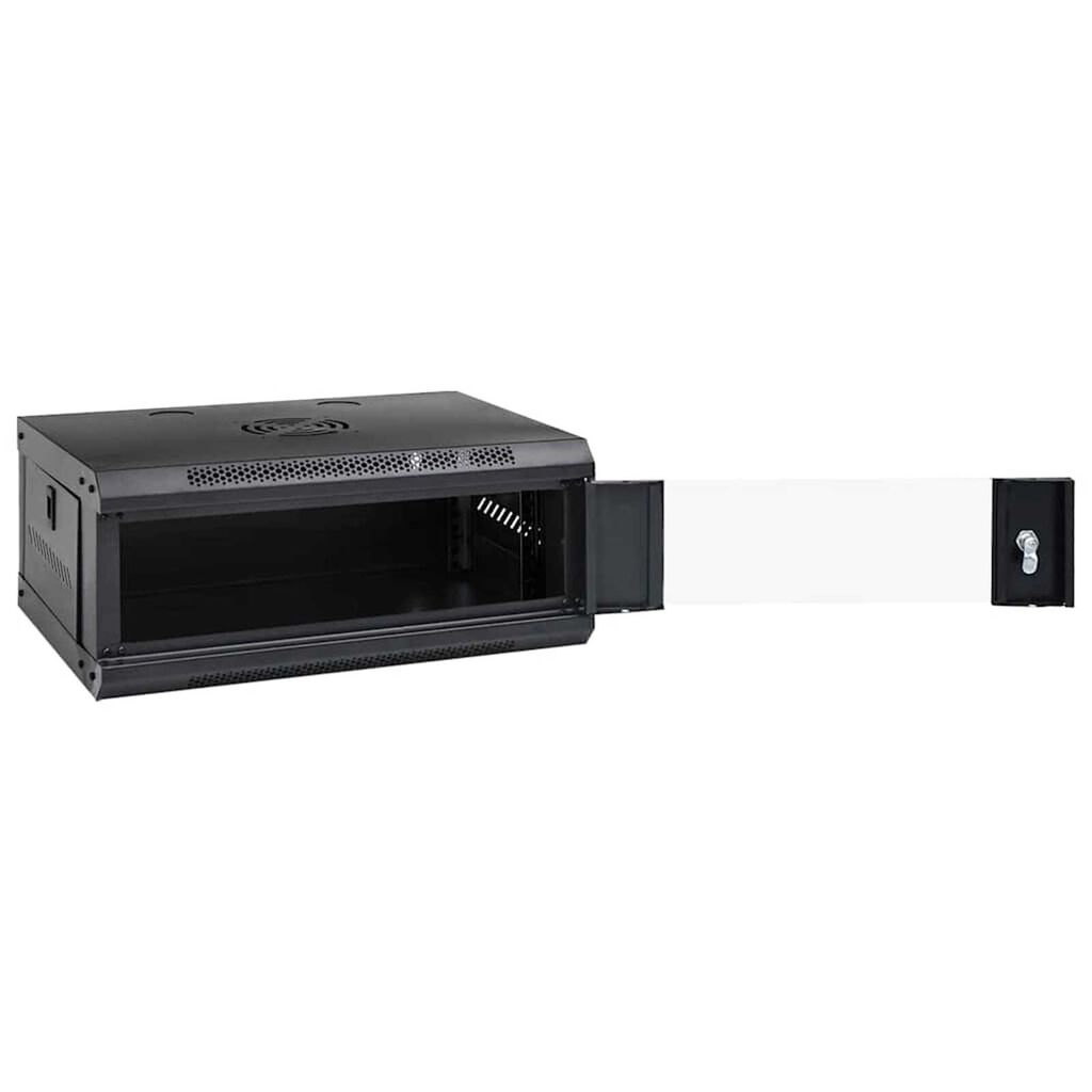 vidaXL Ντουλάπα δικτύου με αποθήκευση Μαύρο 53 x 45 x 21 εκ Ατσάλι