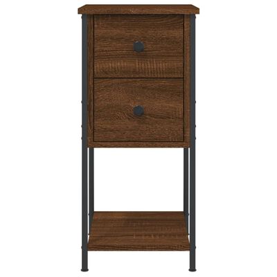vidaXL Κομοδίνα 2 Τεμ. Καφέ Δρυς 32x42x70 εκ. Επεξεργασμένο Ξύλο