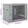 vidaXL Ντουλάπα δικτύου με αποθήκευση Γκρι 60 x 45 x 50 εκ Ατσάλι