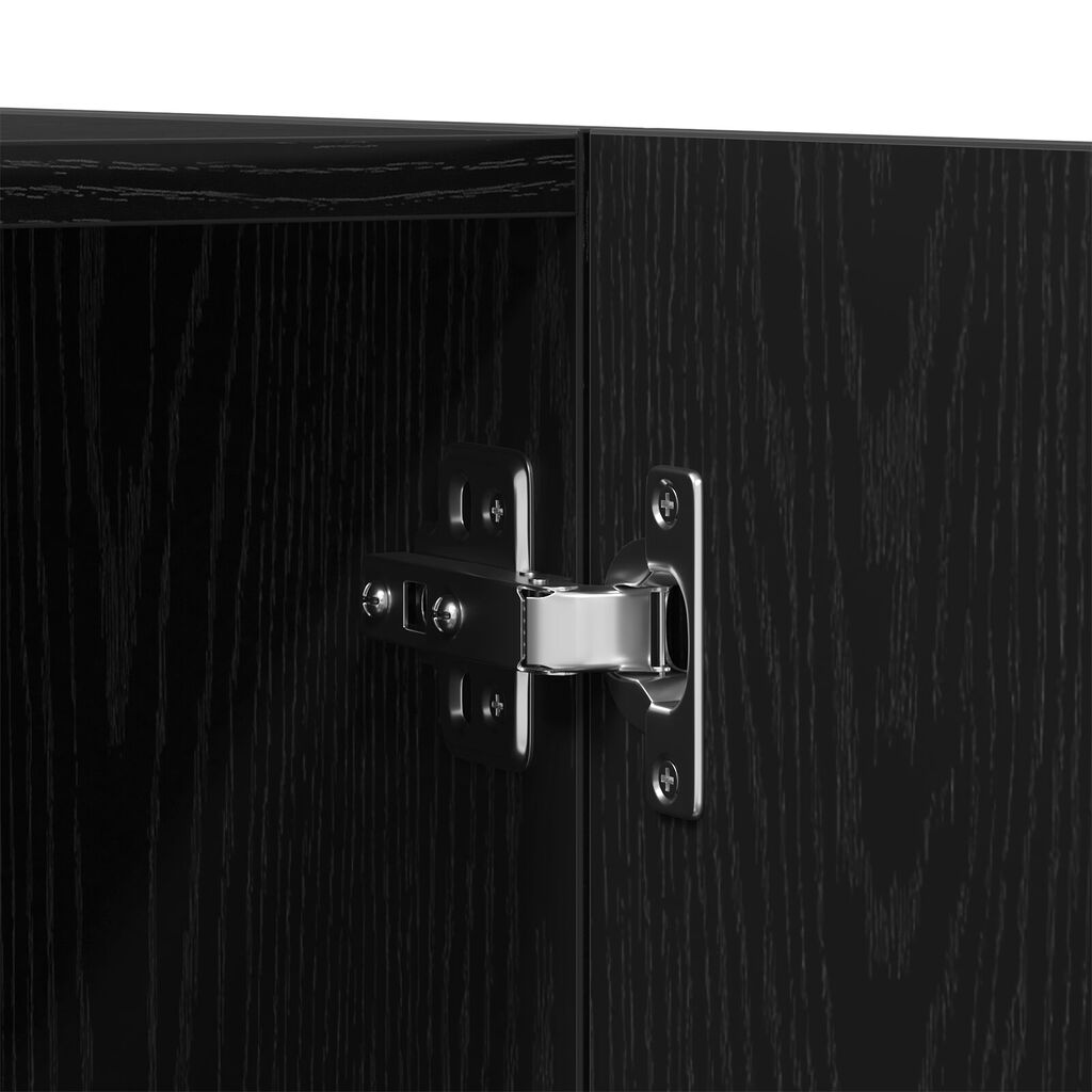 vidaXL Μαύρη Καρυδιά Ντουλάπα 90x52x200 εκ. Από Ξύλο