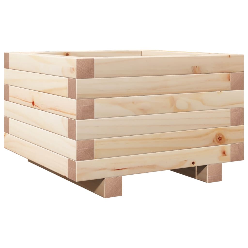 vidaXL Ζαρντινιέρα Κήπου 40x40x26,5 εκ από Μασίφ Ξύλο Πεύκου