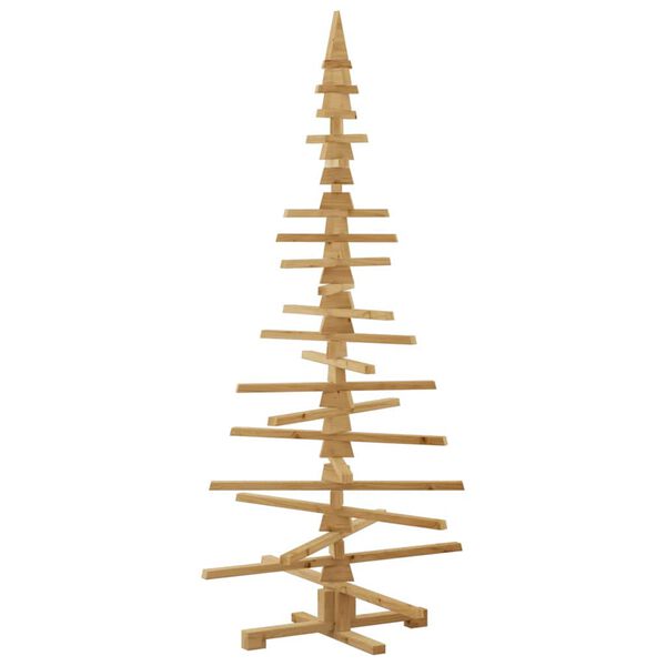 vidaXL Ξύλινο Χριστουγεννιάτικο Δέντρο Καφέ 180 cm Μασίφ ξύλο πεύκου