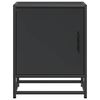 vidaXL Κομοδίνα 2 τεμάχια Μαύρο Κατασκευασμένο ξύλο και μέταλλο