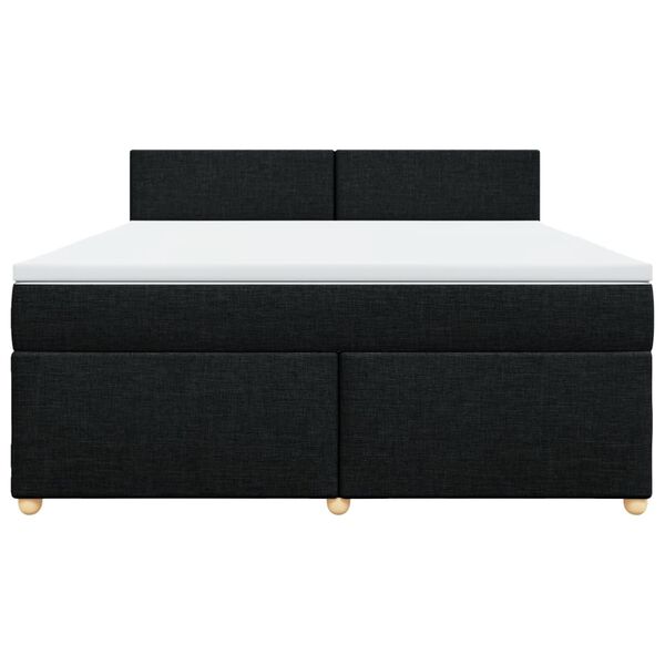 vidaXL &Kappa;&rho;&epsilon;&beta;ά&tau;&iota; Boxspring &mu;&epsilon; &Sigma;&tau;&rho;ώ&mu;&alpha; &Mu;&alpha;ύ&rho;&omicron; 180x200 &epsilon;&kappa;. &Upsilon;&phi;&alpha;&sigma;&mu;ά&tau;&iota;&nu;&omicron;