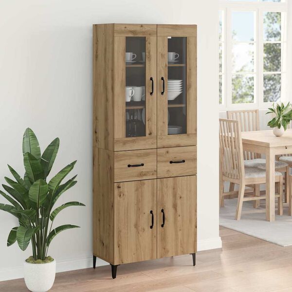 vidaXL Highboard Artisan Oak 69,5 x 34 x 180 &epsilon;&kappa;. &Epsilon;&pi;&epsilon;&xi;&epsilon;&rho;&gamma;&alpha;&sigma;&mu;έ&nu;&omicron; &xi;ύ&lambda;&omicron;