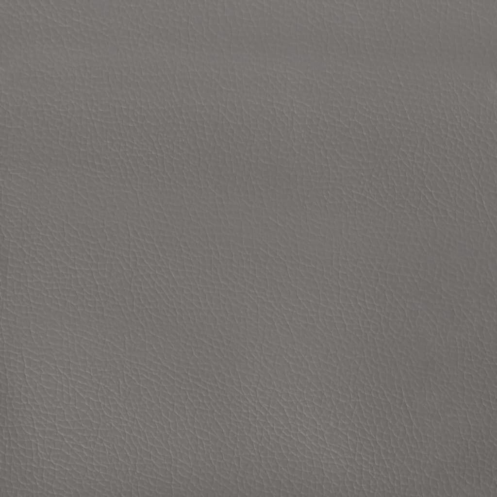vidaXL Κεφαλάρι με Πτερύγια Γκρι 83x23x118/128 εκ. Συνθετικό Δέρμα