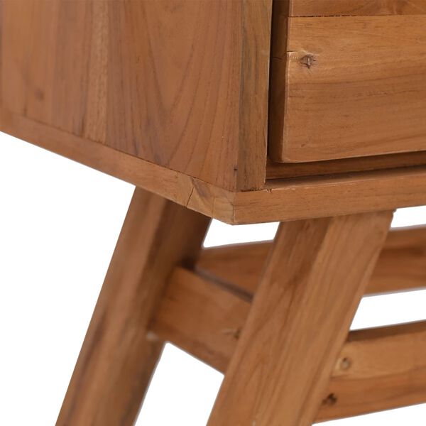vidaXL Τραπέζι Κονσόλα 80 x 30 x 80 εκ. από Μασίφ Ξύλο Teak