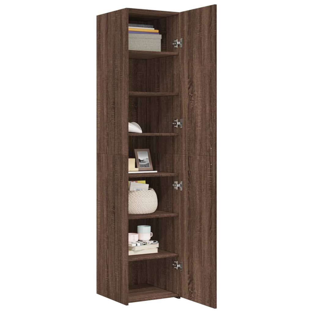 vidaXL Ντουλάπι Καφέ Δρυς 40x42,5x185 εκ. από Επεξεργασμένο Ξύλο