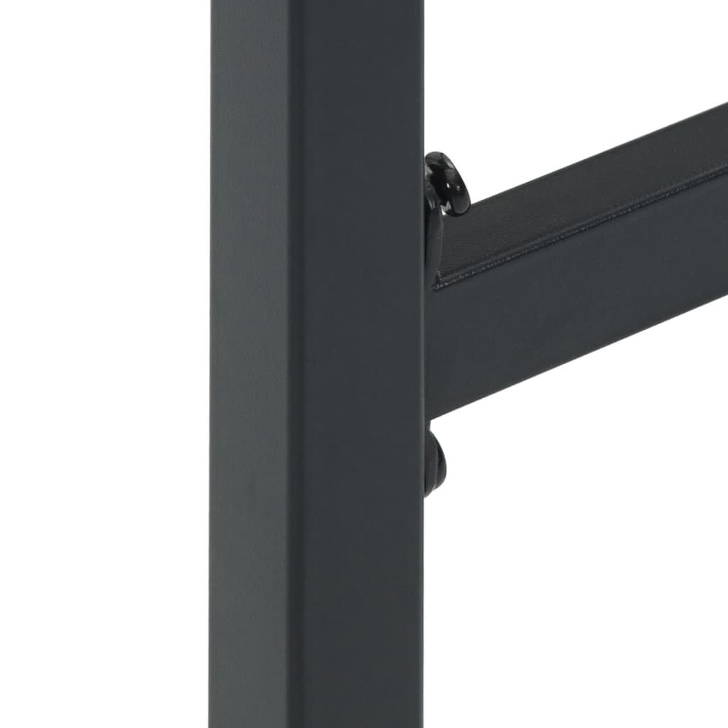 vidaXL Σκαμπό Μπαρ 2Τεμ. Μαύρα 38x38x80 εκ. Ατσάλι με Ηλ. Βαφή Πούδρας
