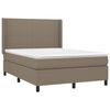 vidaXL &Kappa;&rho;&epsilon;&beta;ά&tau;&iota; Boxspring &mu;&epsilon; &Sigma;&tau;&rho;ώ&mu;&alpha; Taupe 140x200 &epsilon;&kappa;. &Upsilon;&phi;&alpha;&sigma;&mu;ά&tau;&iota;&nu;&omicron;