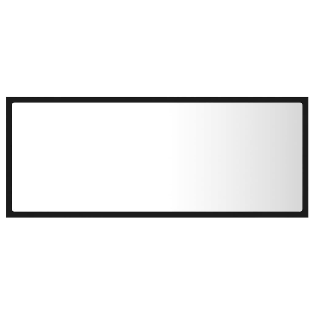 vidaXL Καθρέφτης Μπάνιου με LED Μαύρος 100x8,5x37 εκ. Ακρυλικός